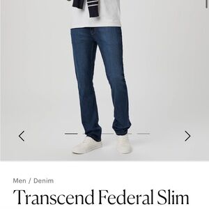 PAIGE Men's Federal Slim Jeans - Dark Blue